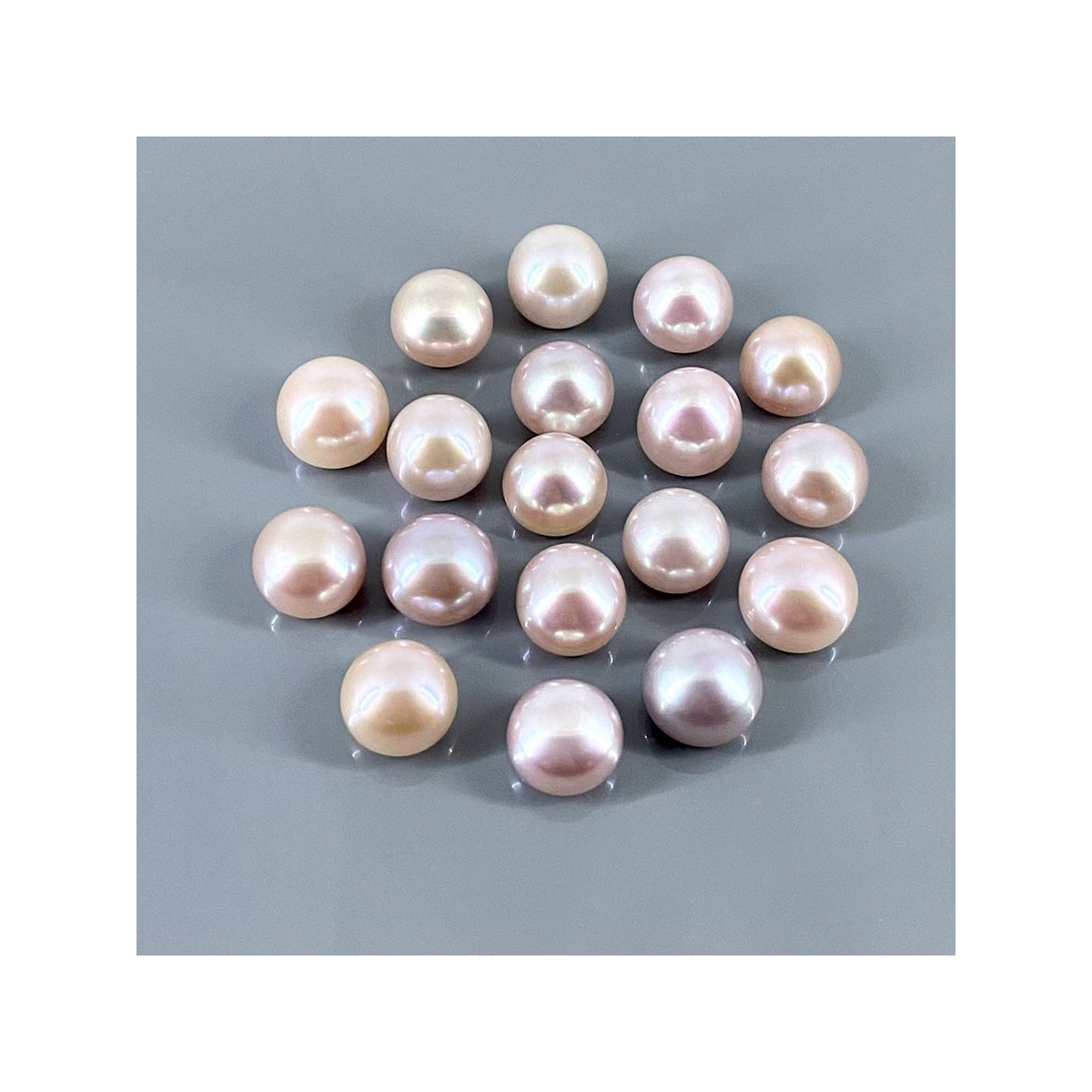 Peach Freshwater Pearl 10.5-11mm Smooth Round AAA Grade Pearl Beads Lot -  159546