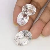 AAA+ Crystal Quartz 12mm Loose Faceted selling Round Concave Cut Stone ~ Natural Rock Crystal Semi Precious Gemstone Loose Cut Stone For Jewelry