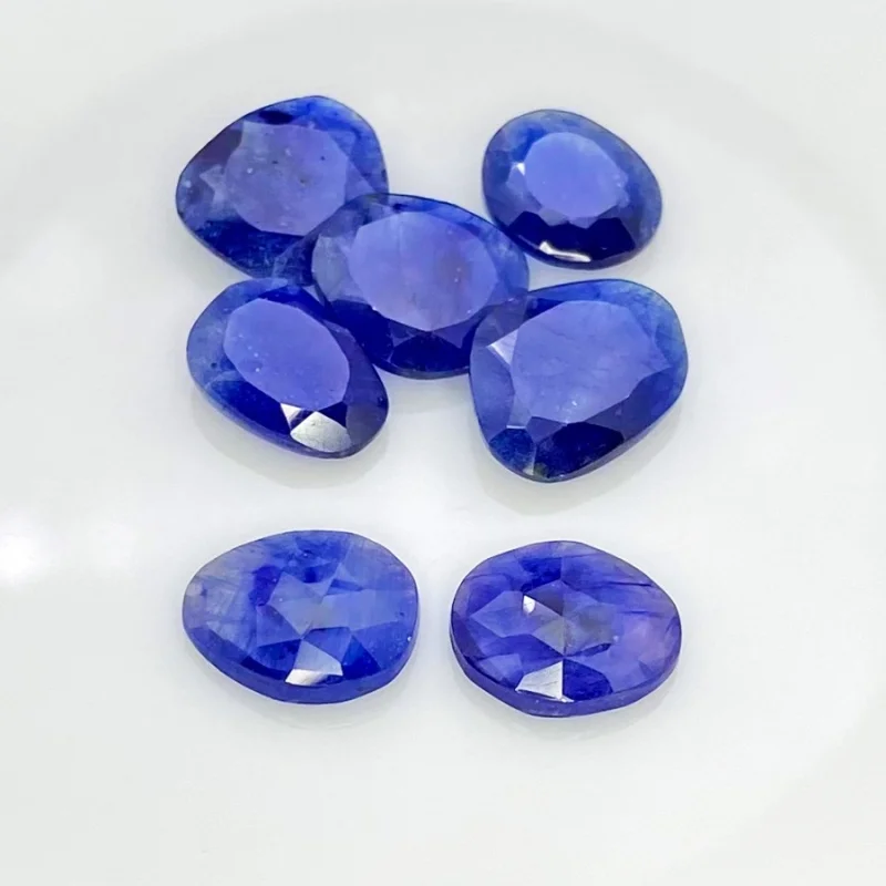 Blue Sapphire 11.5x10-15x11.5mm Rose Cut Irregular A Grade Gemstones ...