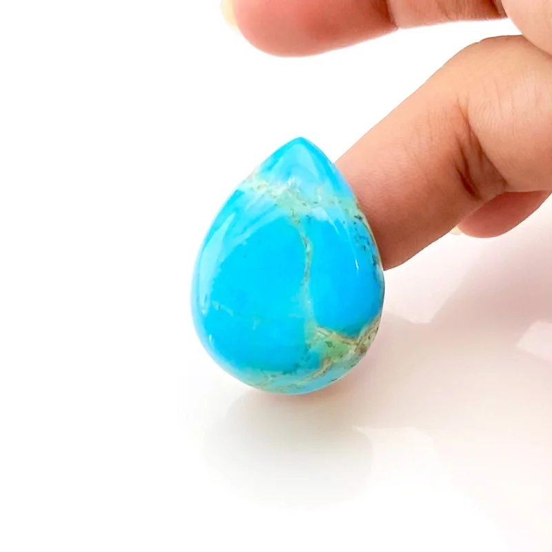 Turquoise 33x25mm Smooth Pear AA Grade Loose Cabochon - 150107