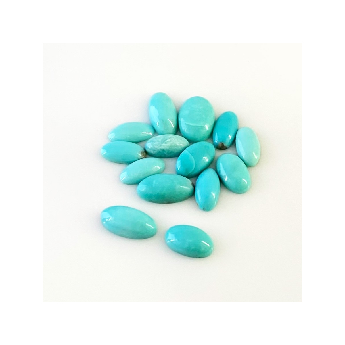 Turquoise 10x5-12x8mm Smooth Oval AA+ Grade Cabochons Parcel - 159653