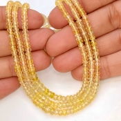 Golden Topaz Smooth Rondelle Beads ~~ AAA Quality Golden Topaz Beads deals ~~ 4.5-5.5 MM Beads ~~ 13