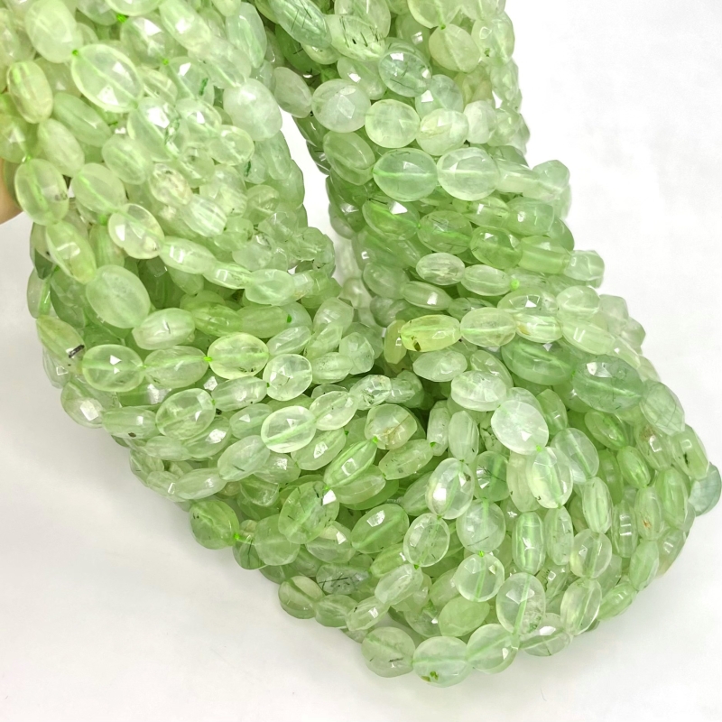 Natural Prehnite Onion Shape Beads | 9.0-10.0 mm | 6’’ Strand | selling Semi-precious Gemstone Beads