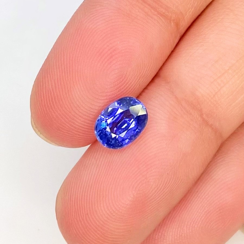 Blue Sapphire 7.45x5.65mm Faceted Oval AAA Grade Loose Gemstone - 157677