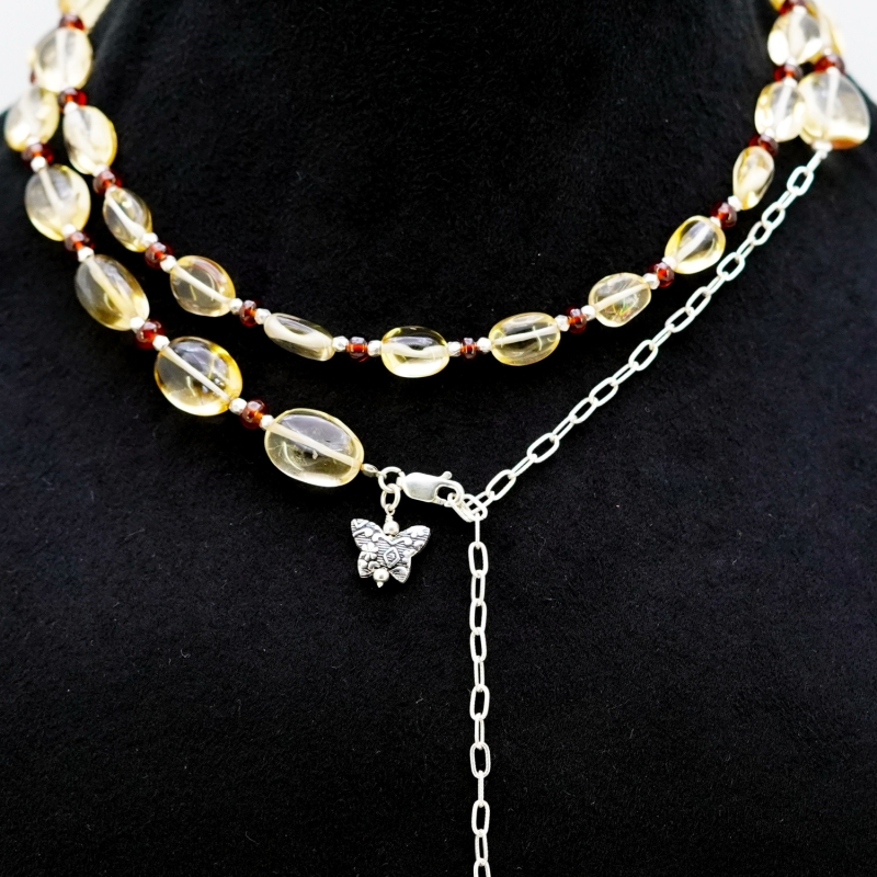 Garnet and deals citrine necklace